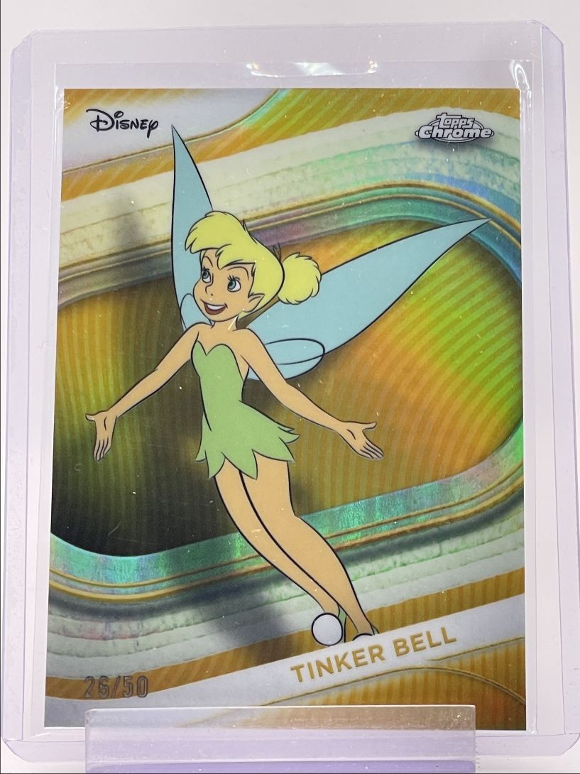 Tinker Bell 2025 Topps Chrome Disney #159 Green Wave Refractor /99