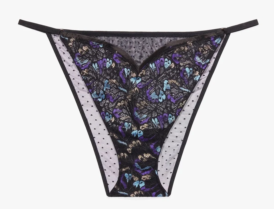NWT - Savage Fenty Black Lace Butterflies Bikini Panties Sz 2X - RETAIL $19.95 - Image 3 of 4