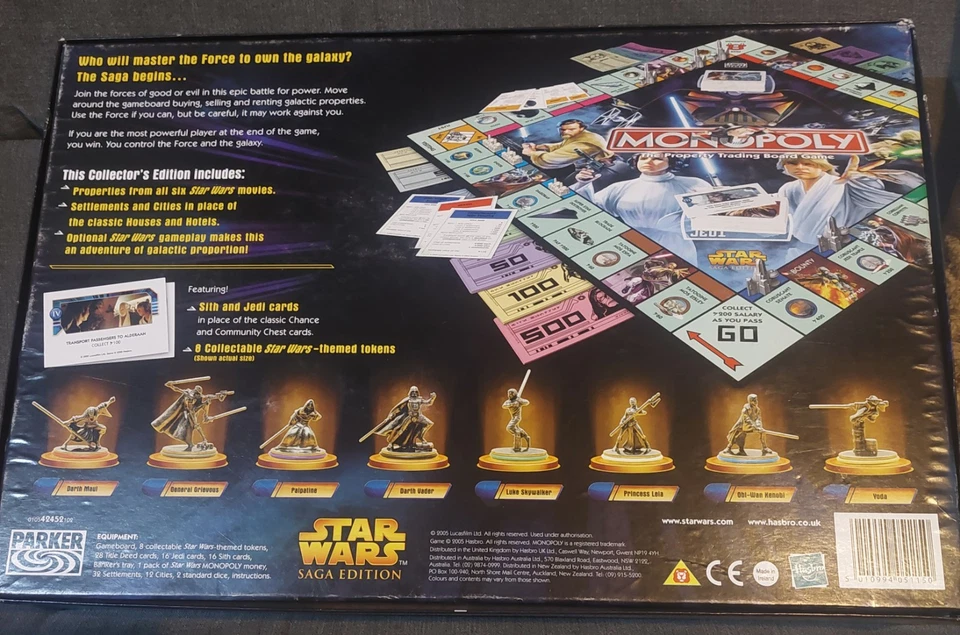 Parker Hasbro Monopoly Star Wars Saga Edition Board Game 2005 Complete Set - Image 2 of 4