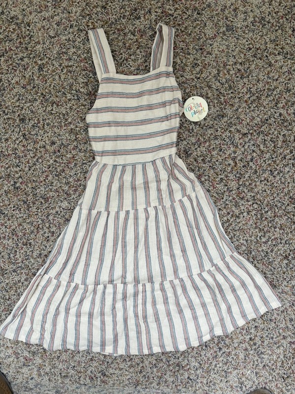 colorful planet girls xs 4/5 maxi dress