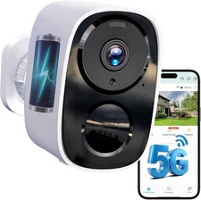 HITELLARCAM 2K Telecamera di Sorveglianza Esterno Batteria con 5GHz/2.4GHz Wi-Fi