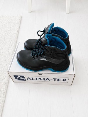 ALPHA-TEX Sicherheitsschuhe Gr. 38 mit Stahlkappe   nur 1 Tag getragen   wie neu