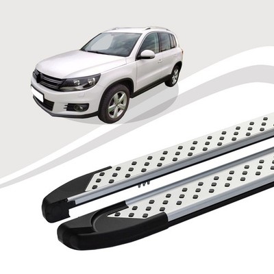 Trittbretter passend für VW Tiguan ab Baujahr 09/2007-12/2016 SOMA Silber mIt AB