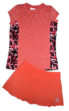 Mädchen Sport-Tennis-Sachen T-Shirt YIGGA NEU, Tennisrock ERIMA Gr-140