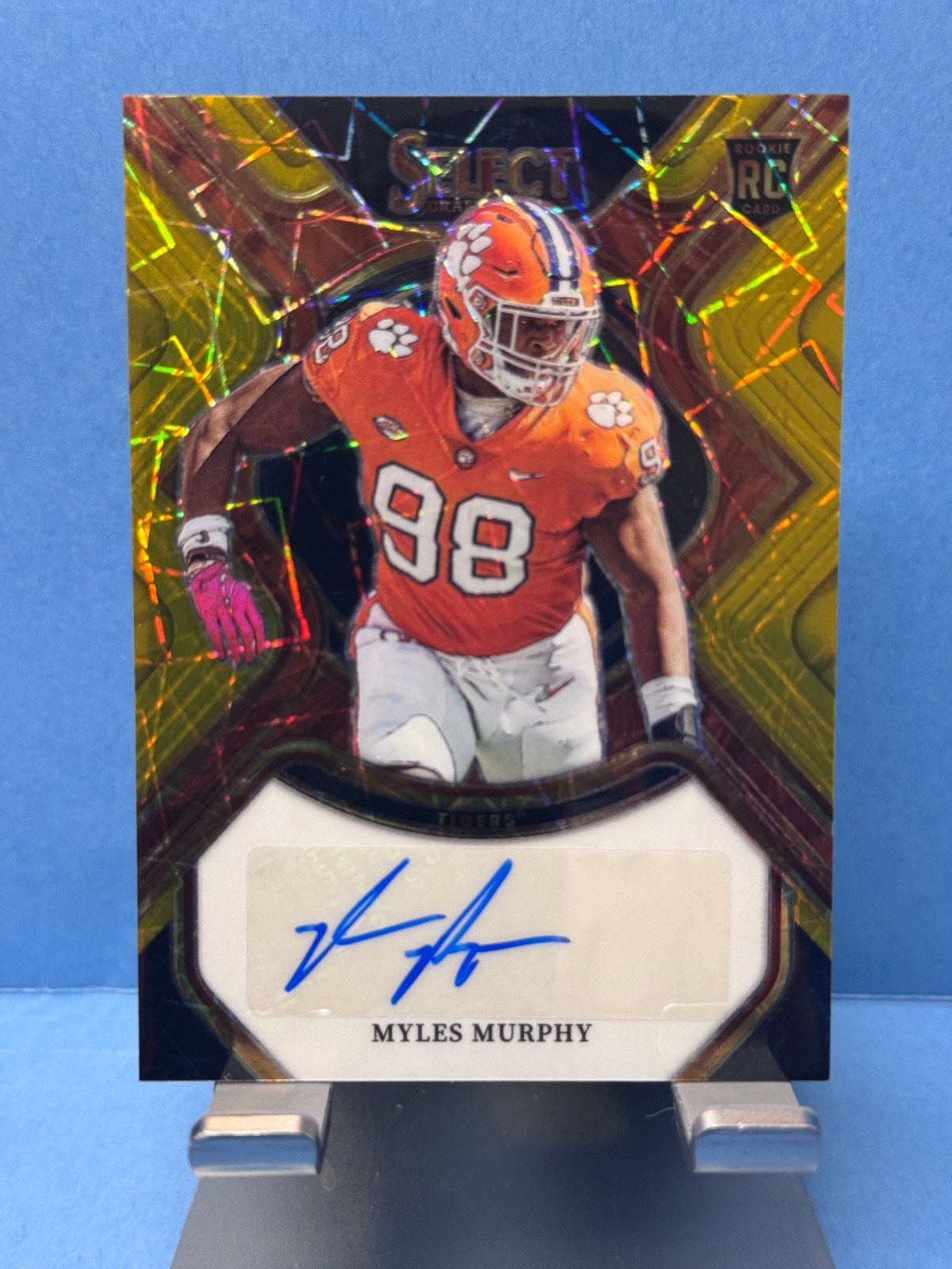 Myles Murphy Panini Select Draft Picks Rookie Signatures #MMU Gold Lazer