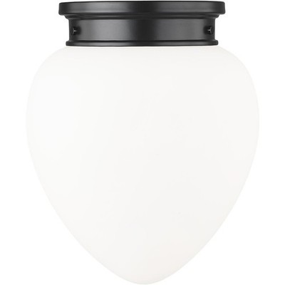 Z-Lite 1945F12-MB Gideon 1 Light 12.5 inch Matte Black Flush Mount Ceiling Light