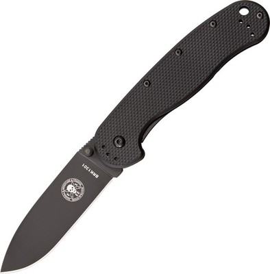 ESEE AVISPA Wasp Framelock Folding Black Drop Pt Blade Satin Handle Knife 1301B