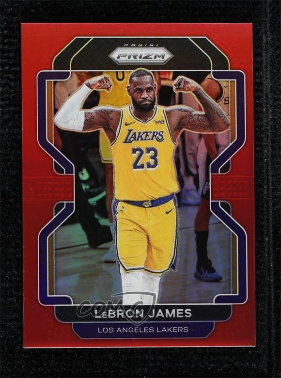 2021-22 Panini Prizm Red Prizm 12/299 LeBron James #91 hs9