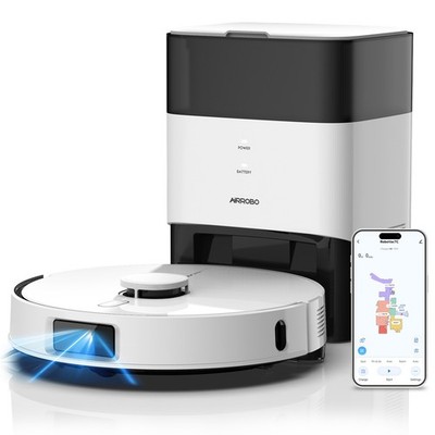 AIRROBO L60+ Robot Vacuum and Mop Self-Empty 6000Pa 240Min 3.5L Room Mapping