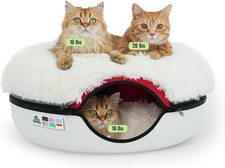 Peekaboo Cat Cave for Multiple  Large Cats up to 30-45 Lbs, Fluffy Cat Beds  F