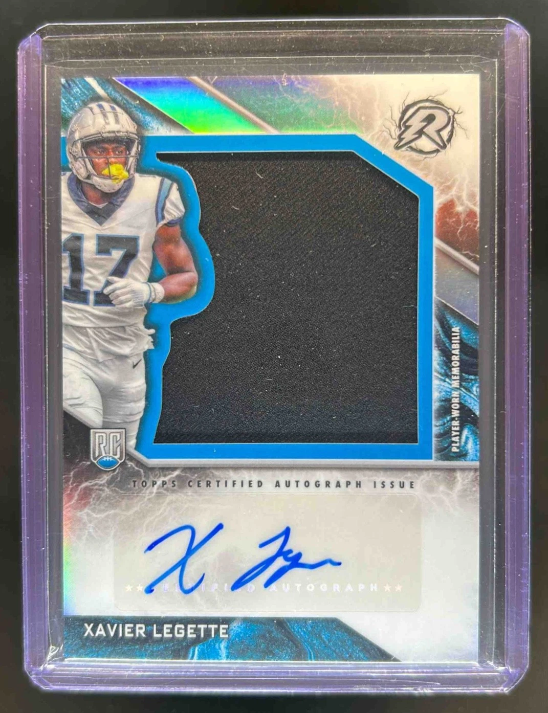 Xavier Legette Topps Resurgence Rookie Patch Autographs #RPAXL Orange Power Surge