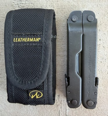 LEATHERMAN SUPER TOOL 300 MULTI-TOOL CARBIDE CUTTERS BLACK OXIDE W/SHEATH, EXC.!