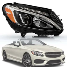 LED Headlight w/o Cornering Lamps For 2015-2018 Mercedes Benz C Class Passenger