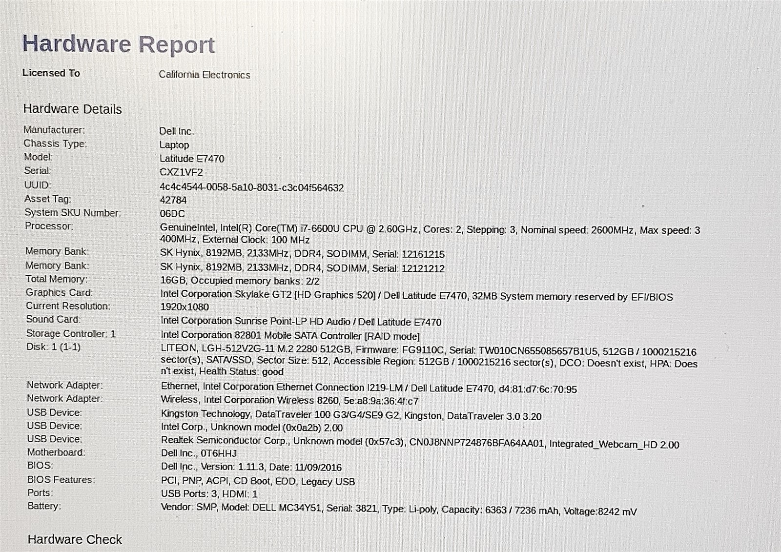 Dell Latitude, 14-Inch Laptop, with Intel Core i7 6th Gen., Windows 11 Home