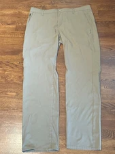 Weatherproof Vintage Reg Fit Flat Front Light Brown Chino Pants Mens Size 40X34