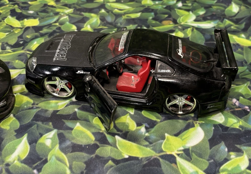 (2) Jada Toys Negro Toyota Supra Import Racer’s Escala 1:24 Die Cast|DubShop Foto 4 de 4
