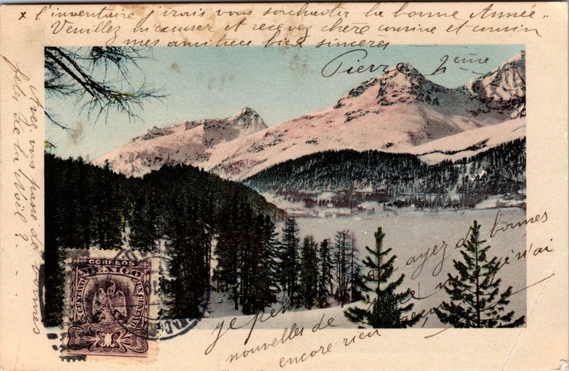1910 Distrito Federal DF Mexico Local Mail Alps PPC Picture Postcard Cover