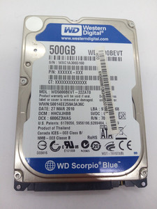 WESTERN DIGITAL *WD5000BEVT-22ZAT0* 500GB* SATA HDD Notebook 2,5 Zoll #NFP1865