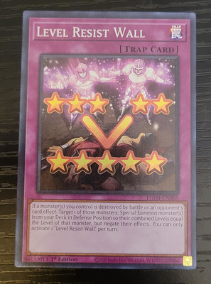 Yu-Gi-Oh Level Resist Wall 1st Edition Super Rare EG01-EN005 Nm