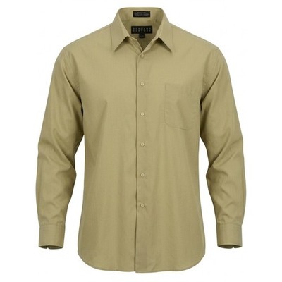 Bergamo New York Men's Tan Button-Down Dress Shirt Size 3X 19-19.5