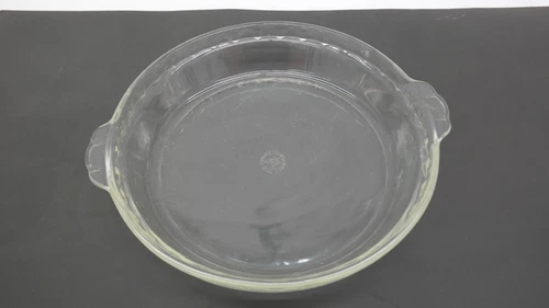 Vintage Pyrex # 229 Clear Glass Deep Dish 9.5" Scalloped Fluted Edge Pie USA