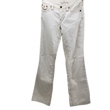 tommy Hilfiger Women's Pants Sz 2 Off White Corduroy 5-Pocket Brown Outlined