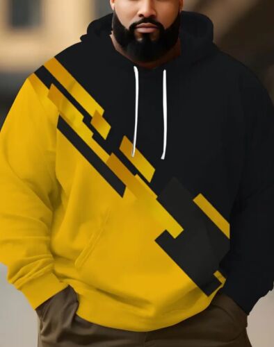Men’s Cotton Knit Crewneck Sweatshirt Big 4XL Hoodie