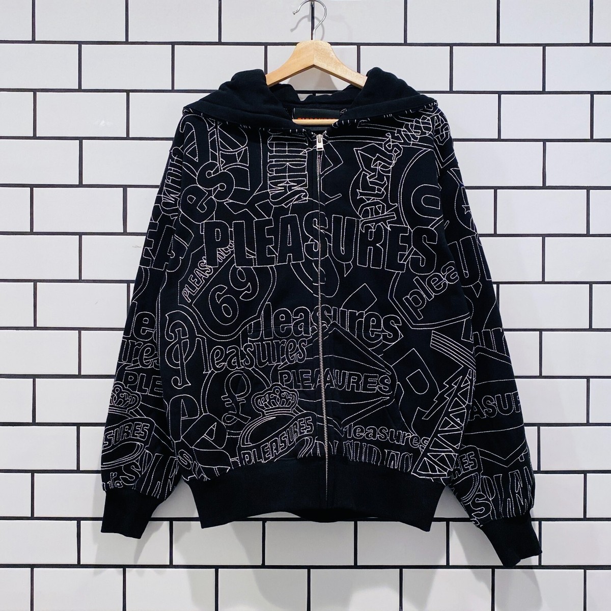 週末限定セール198club Zip-Up Hoodie Black L 198club Zip-Up Hoodie Black S