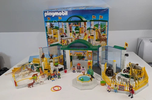 Playmobil Vintage 2003 Zoo Set 3240 Animals Buildings Extras Kids Build Toys