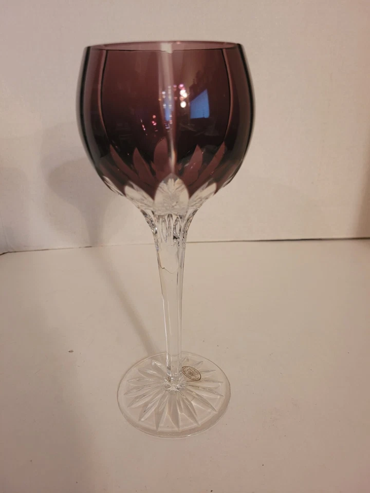 AJKA CASTILLA MODERNA AMATISTA PÚRPURA CORTE A CRISTAL TRANSPARENTE COPA DE VINO Pegatina Foto 4 de 4