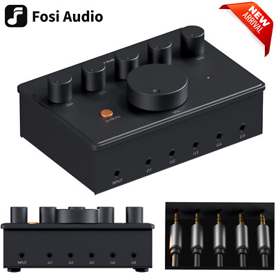Fosi Audio PH05 Kopfhörerverstärker Splitter 5-Kanal HiFi Headphone Amplifier 