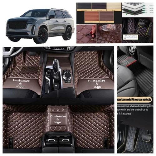 For Cadillac Eslacade 2002-2020 Car Floor Mats Custom PU Leather Auto Carpets - Imagen 34 de 44