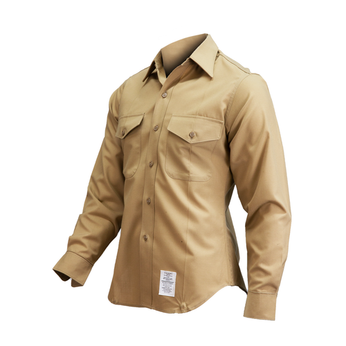 US MARINE KHAKI BRAVO TAN BUTTON FRONT 
