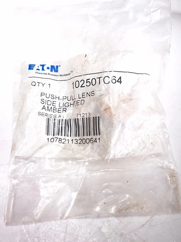 EATON CUTLER HAMMER 10250TC64 PUSH PULL BUTTON LENS AMBER 6 AVAILABLE