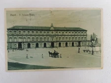 NAPLES - THE ROYAL PALACE - BLACK AND WHITE ILLUSTRATED POSTCARD 1920 (CAM 2)
