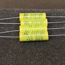 Four (4) Illinois Capacitor MPW .1uf 630v Polypropylene Film Capacitor NOS