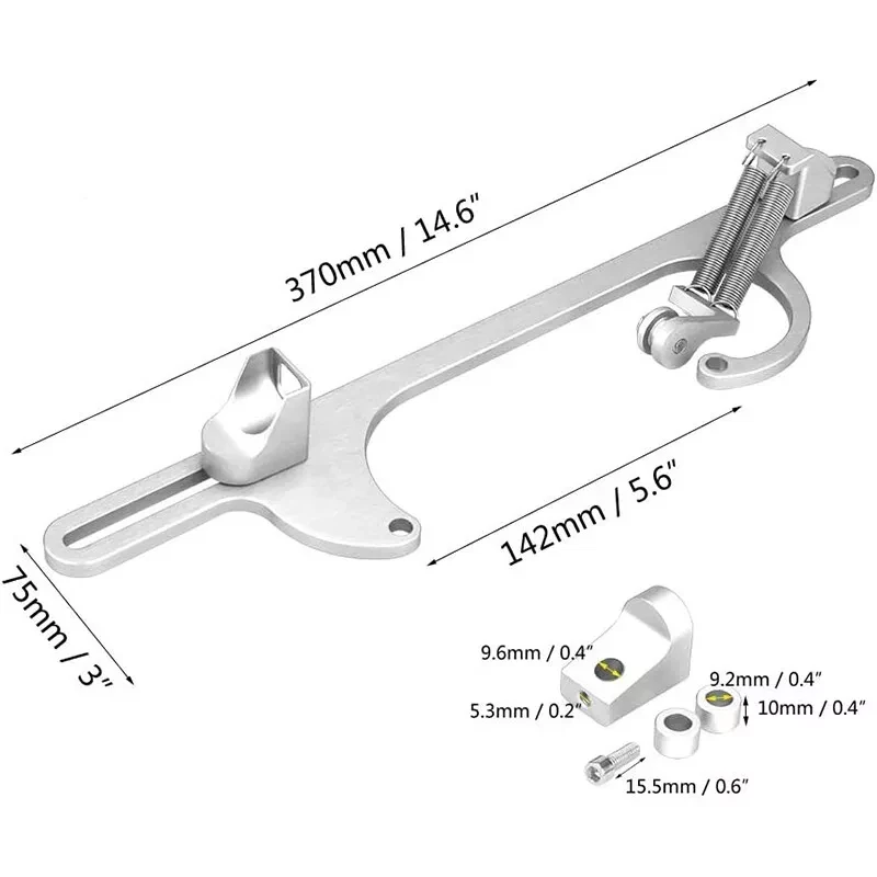 Aluminum Throttle Cable Carb Bracket Sliver For Holley 4150 4160Carb 350 400 SBC - Image 3 of 4