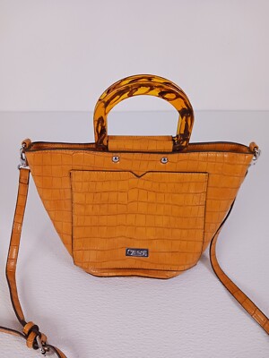 CARLOS By Carlos Santana Faux Leather Shoulder Bag Orange Double