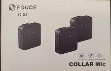 Wireless Lavalier Microphone System, FDUCE UHF Lapel Mic Dual transmitters