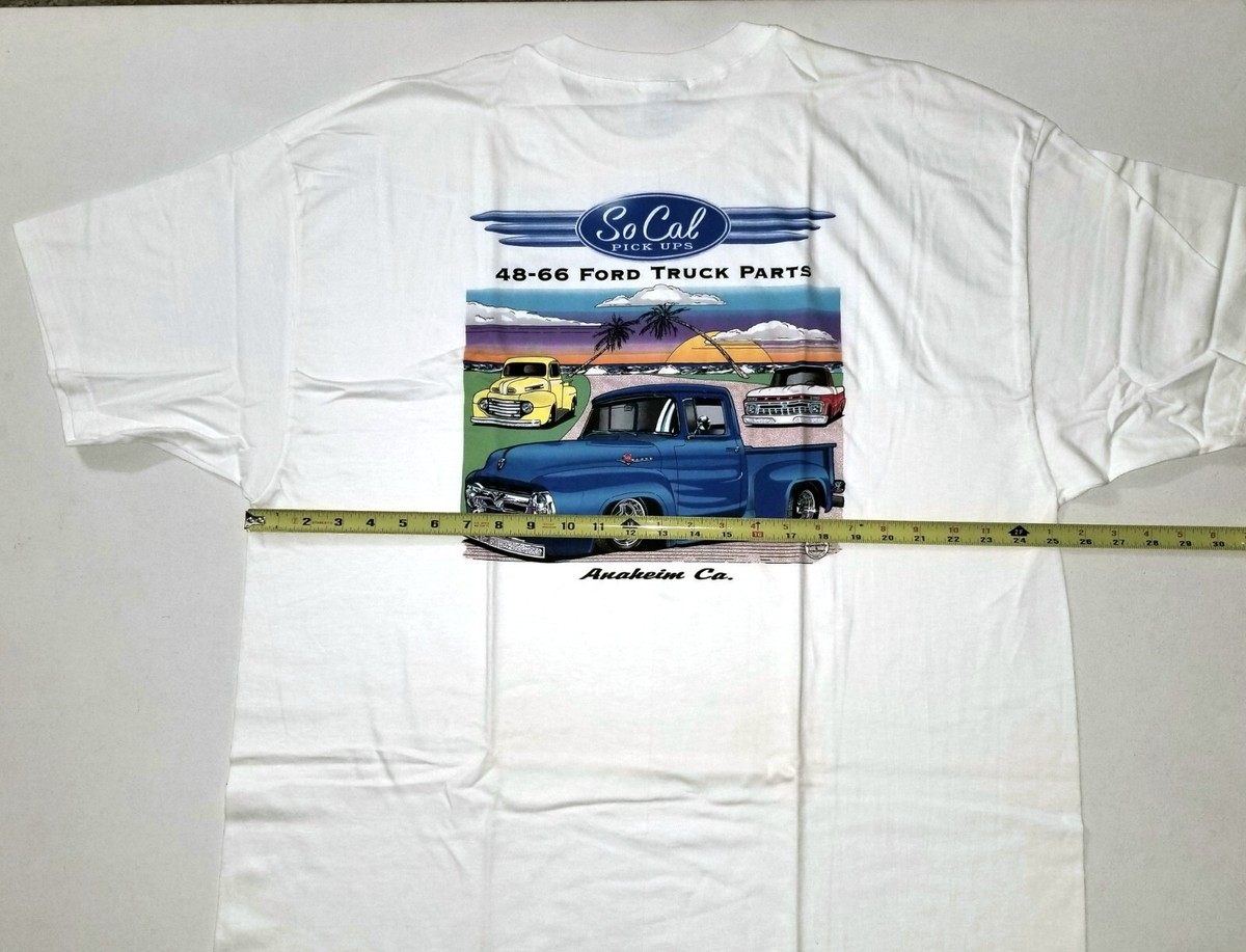 FORD PICK UP TRUCK HANES BEEFY T-SHIRT 2XL XXL WHITE CAR CLASSIC 