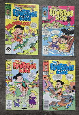 Lot of 4 The Flintstone Kids Comic Books 1 2 3 4, Star Comics