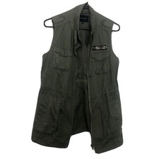 Florence And Fred Tesco Sleeveless Military Green Jacket Women’s 90 Medium