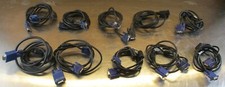 Lot of 10 Assorted VGA Computer Video Monitor Cable 15 Pin - Qty Available