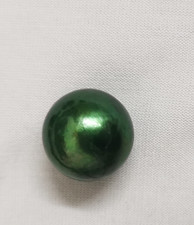 Huge 11-12mm South Sea Genuine Green Round Loose Pearl Undrilled Jewelry 016
