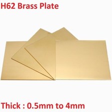 0.5mm to 4mm Thick H62 Brass Plate Sheet Copper Block DIY Copper Sheet Laser Cut