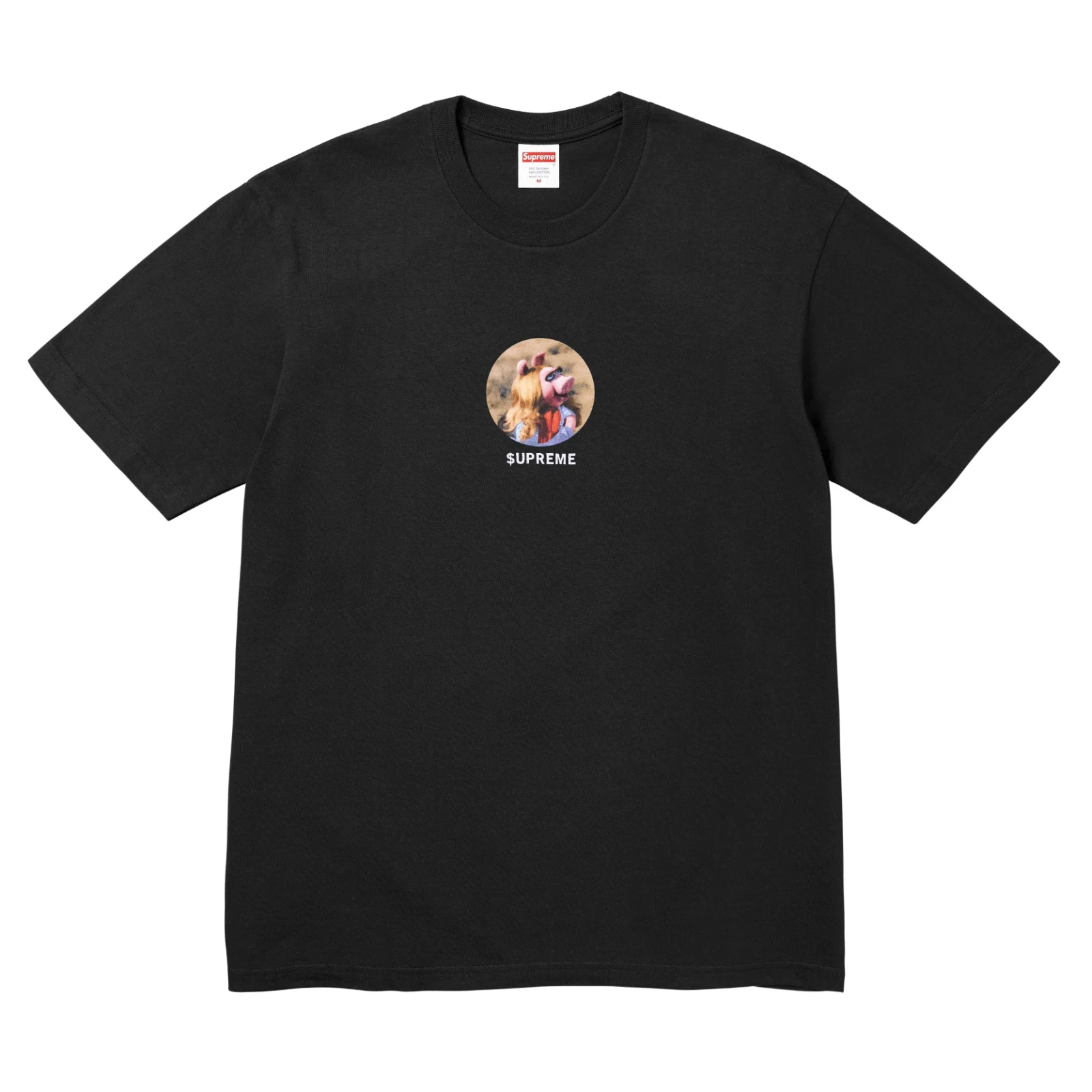 Neuf avec étiquettes T shirt photo Supreme The Muppets Miss Piggy homme M SS24 AUTHENTIQUE