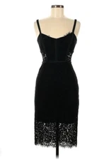 EXPRESS Lace Pencil Dress - Bodycon Black Cocktail Dress Size 12 NWT Party Mini