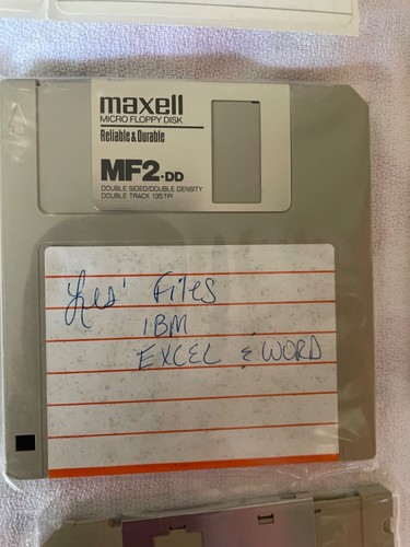 Vintage Maxell MF2-DD 3.5" Floppy Disks With Labels & Original Box Double Densit - Photo 8/11