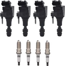 4x Ignition Coils Pack and Spark Plugs for Chevy Malibu Equinox HHR Cobalt Buick
