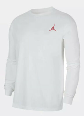 Nike Jordan Jumpman Logo Long Sleeve T-Shirt White/Gym Red
